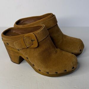 Matisse Butterscotch Suede Buckle Stevie Clog
